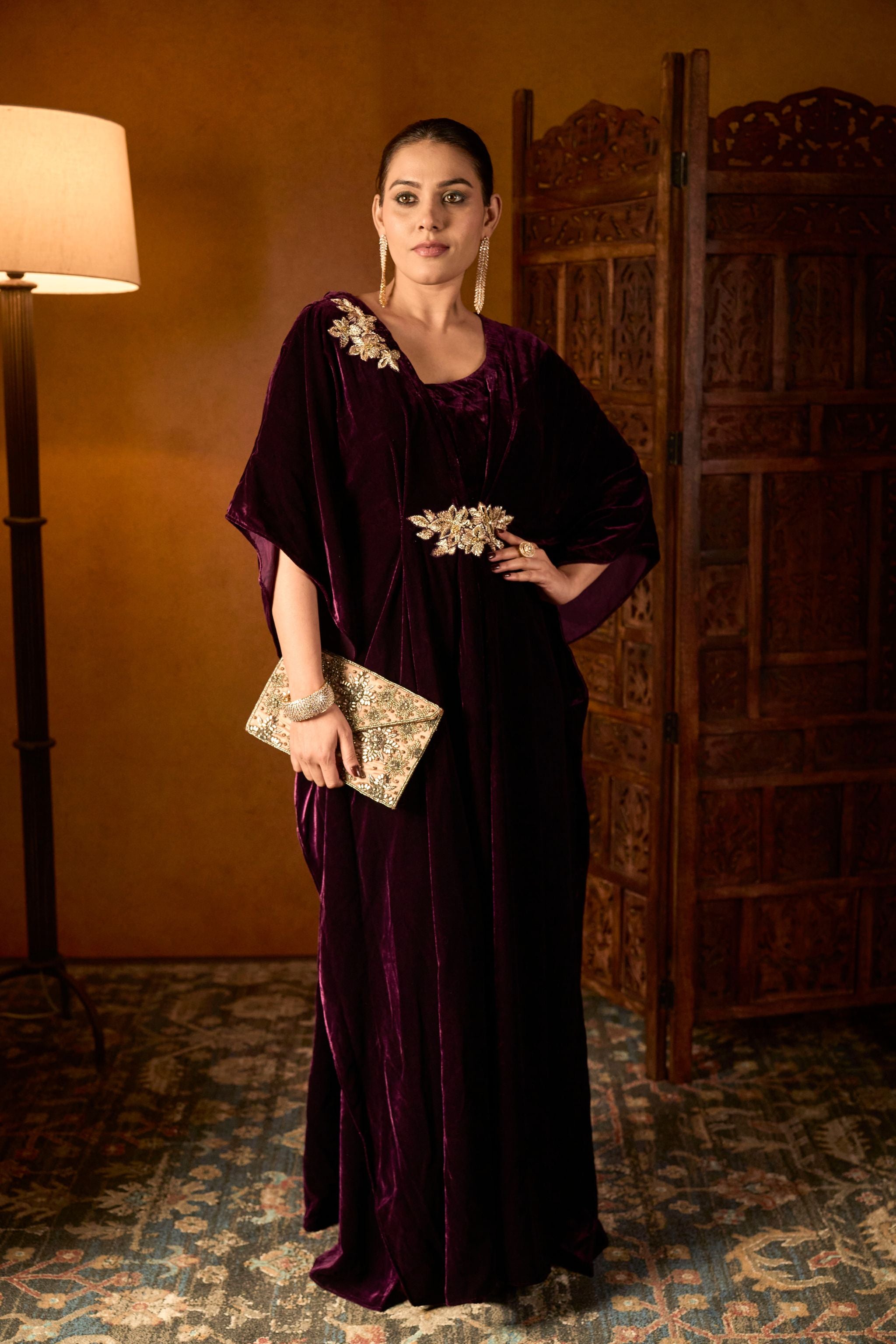 Noir Violet Kaftan