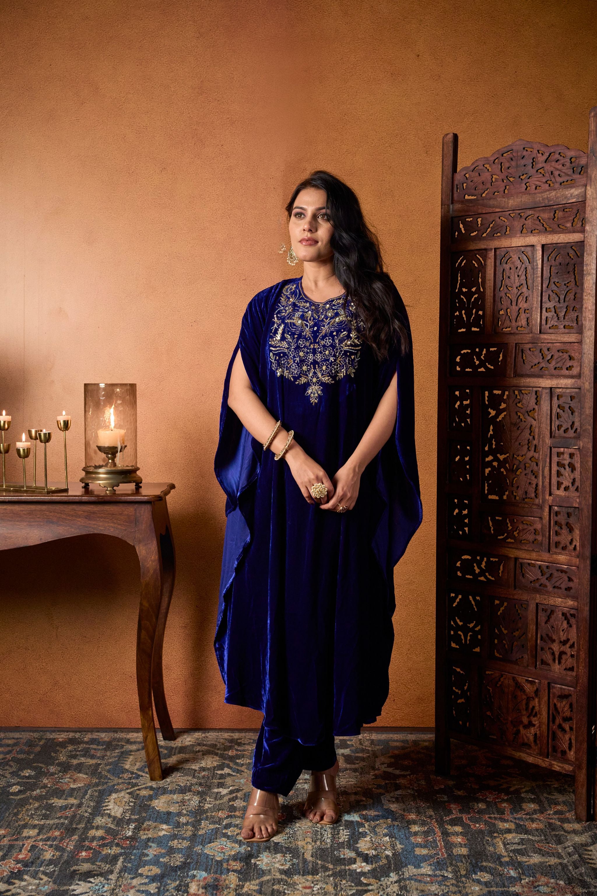 Embroidered Kaftan Set