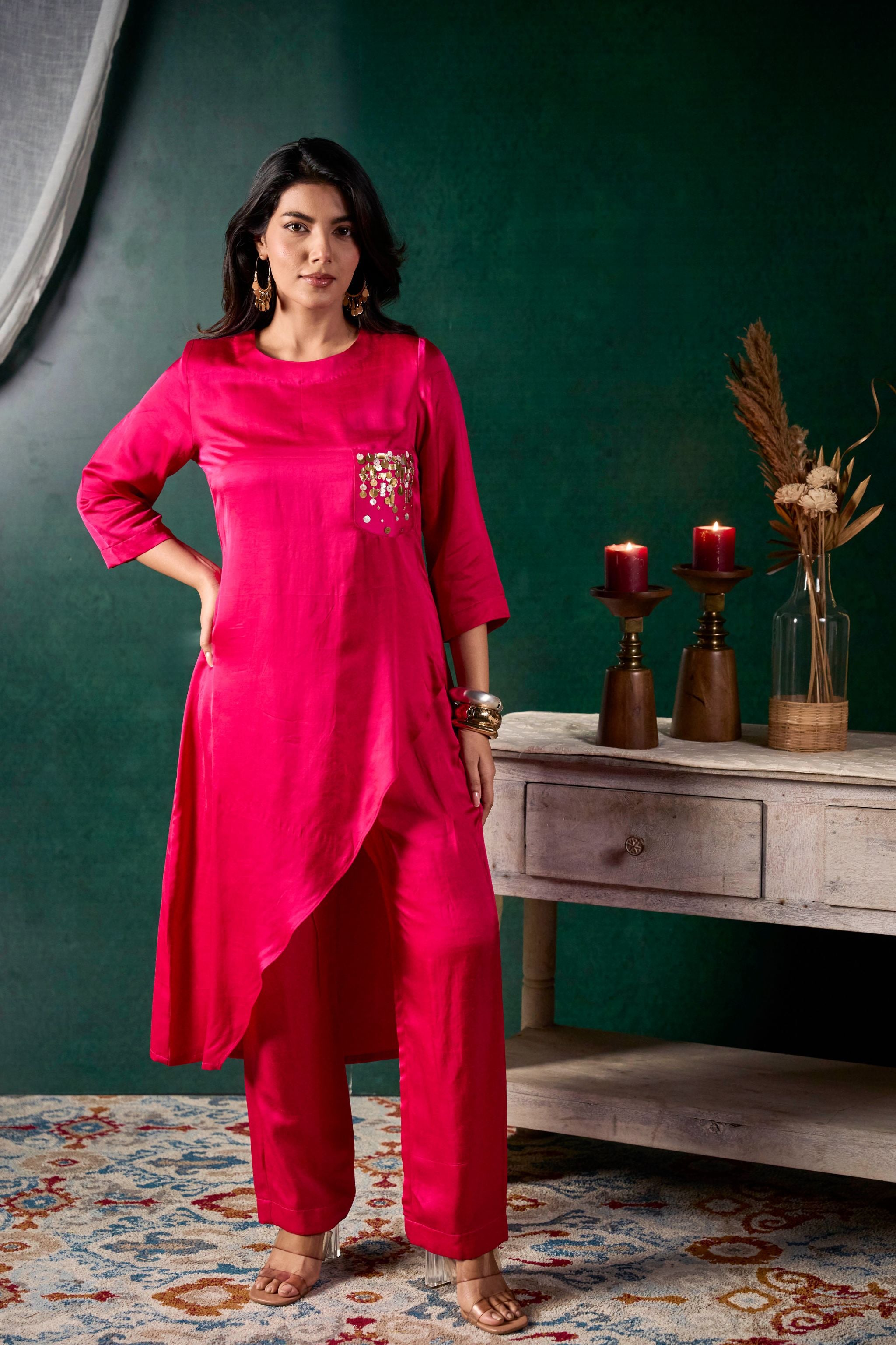 A-symmetrical kurta set