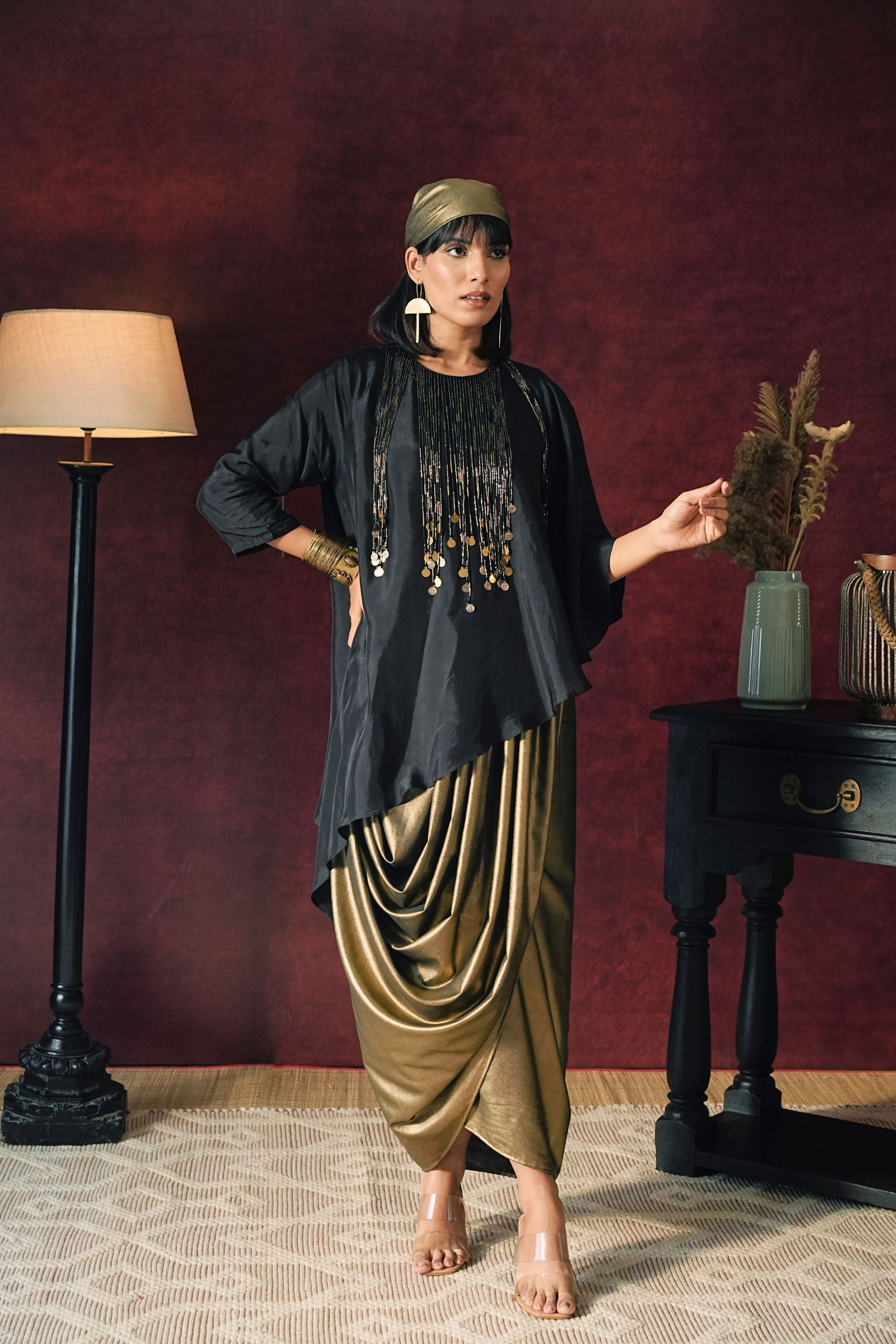 Fusion Draped Dhoti Ensemble