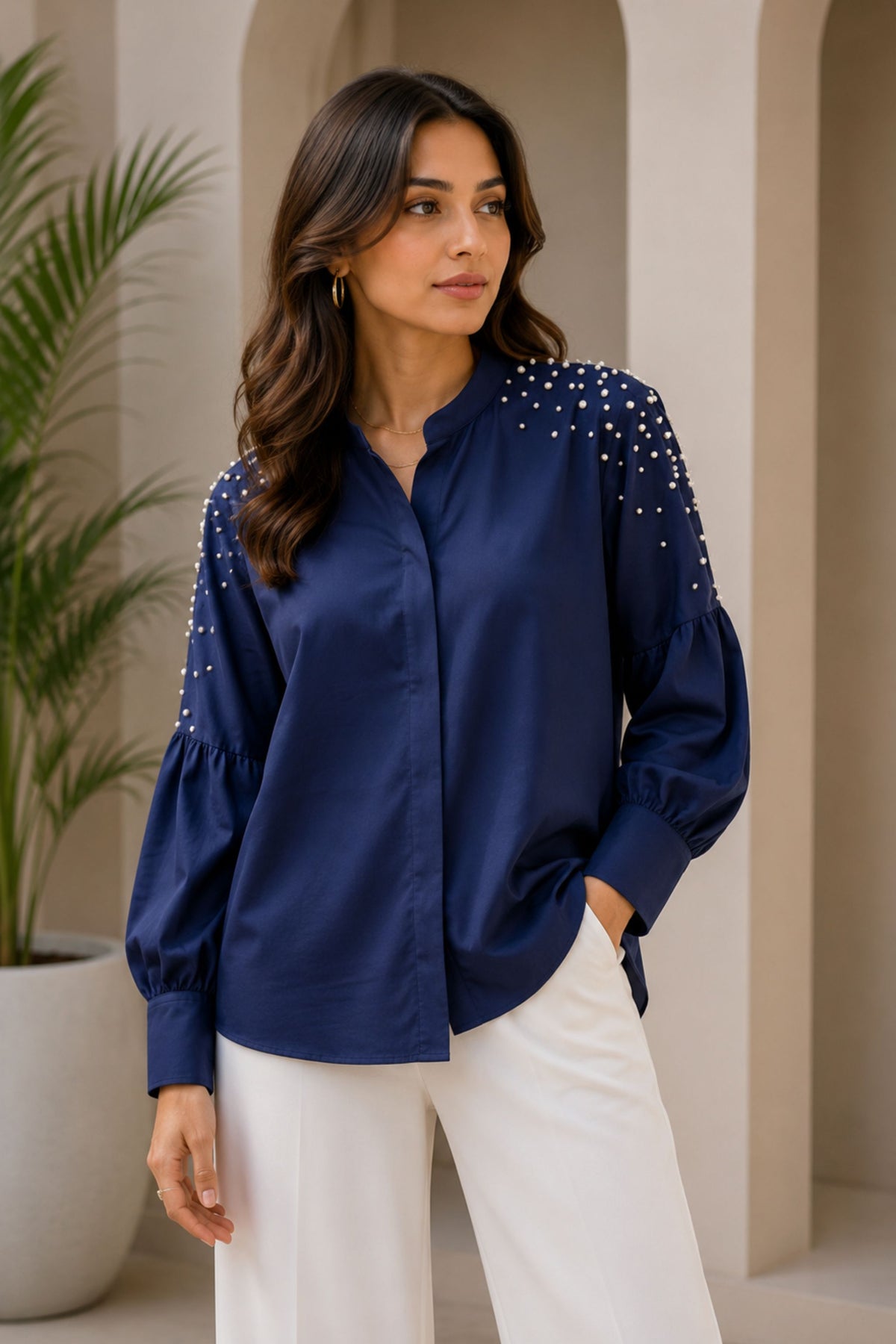 Pearl Embellished Shirt