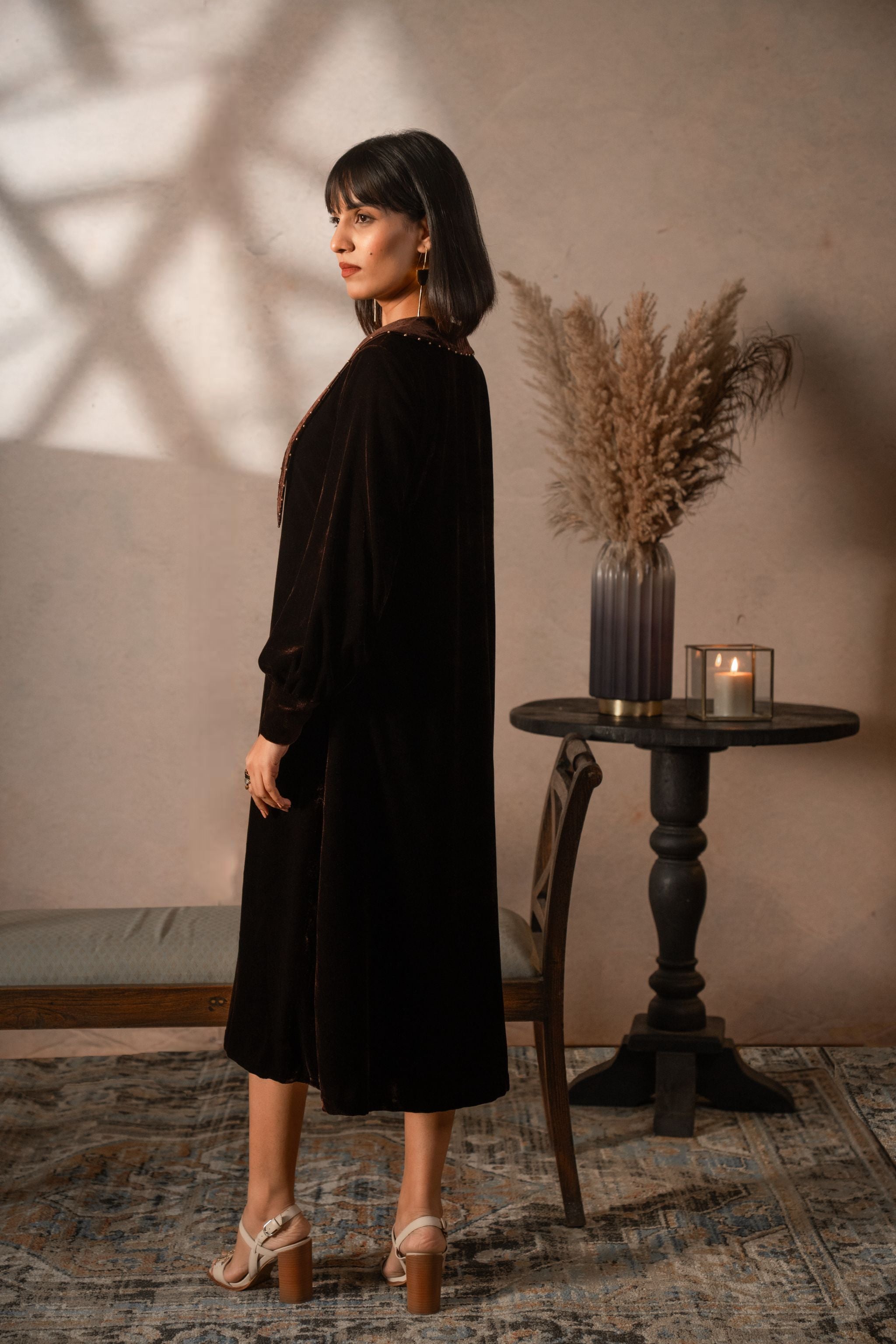 Velvet Collar Statement Dress