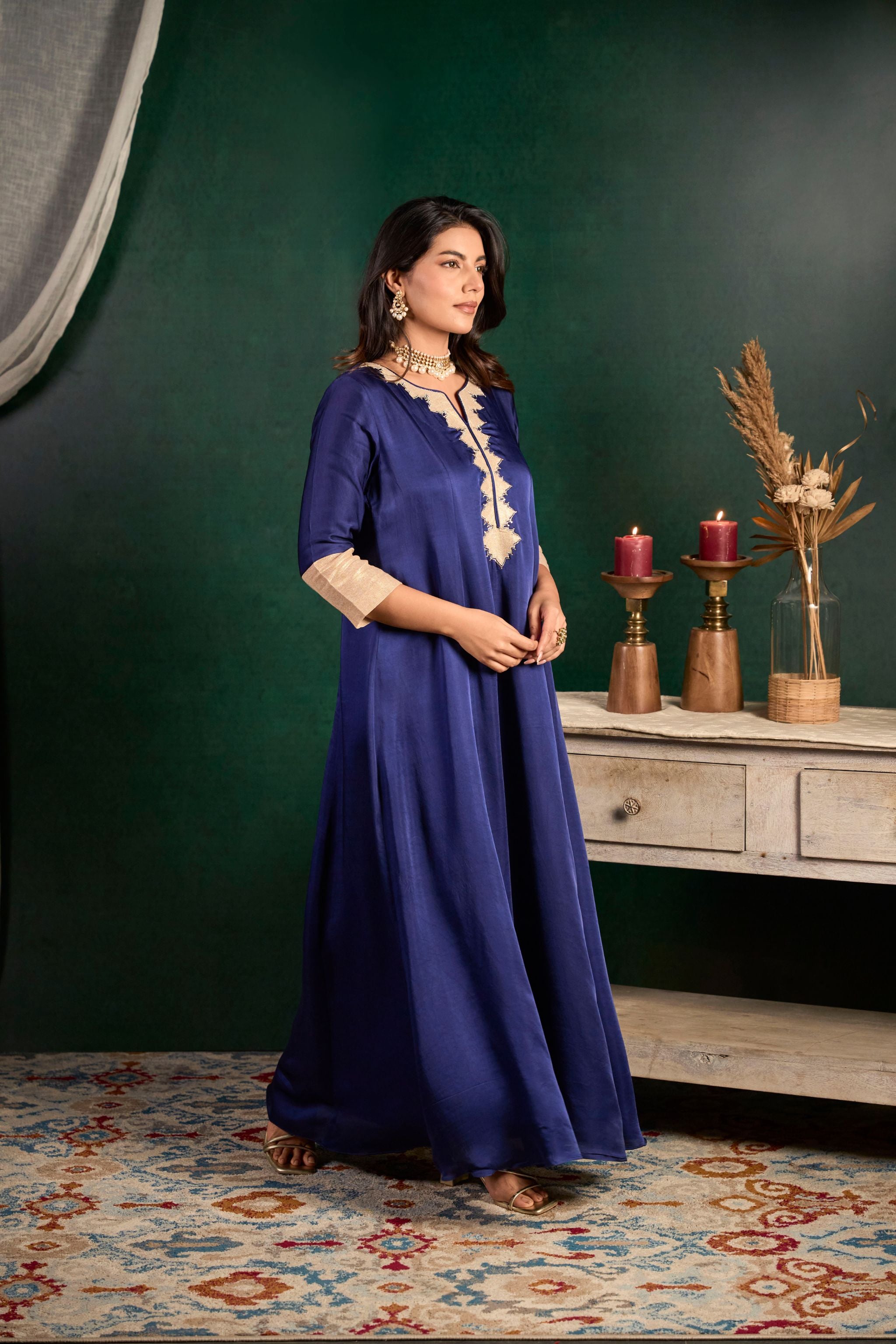 Statement Floor Length Dress