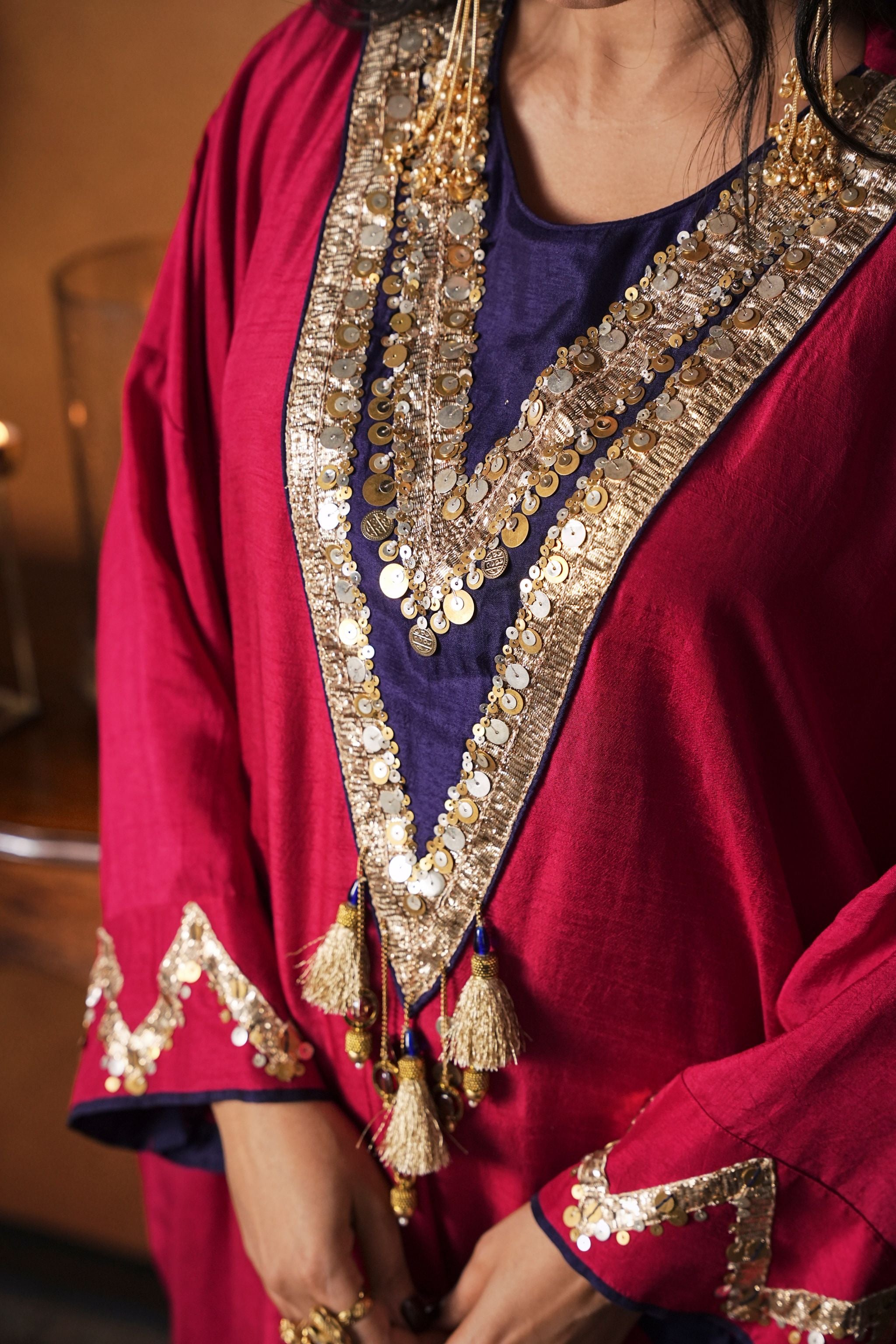 Cherry Red Kurta Set