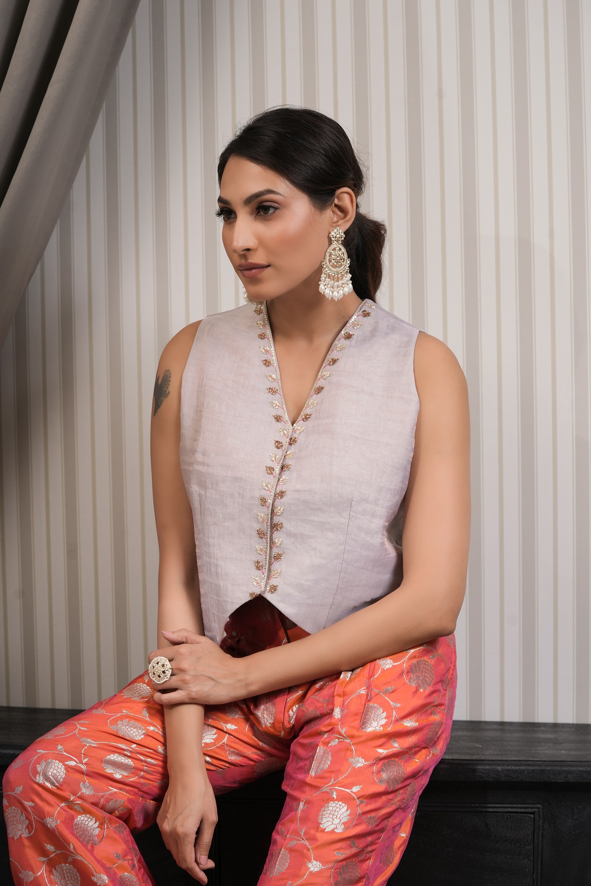 Pure Tissue Co-ord Set - Orange