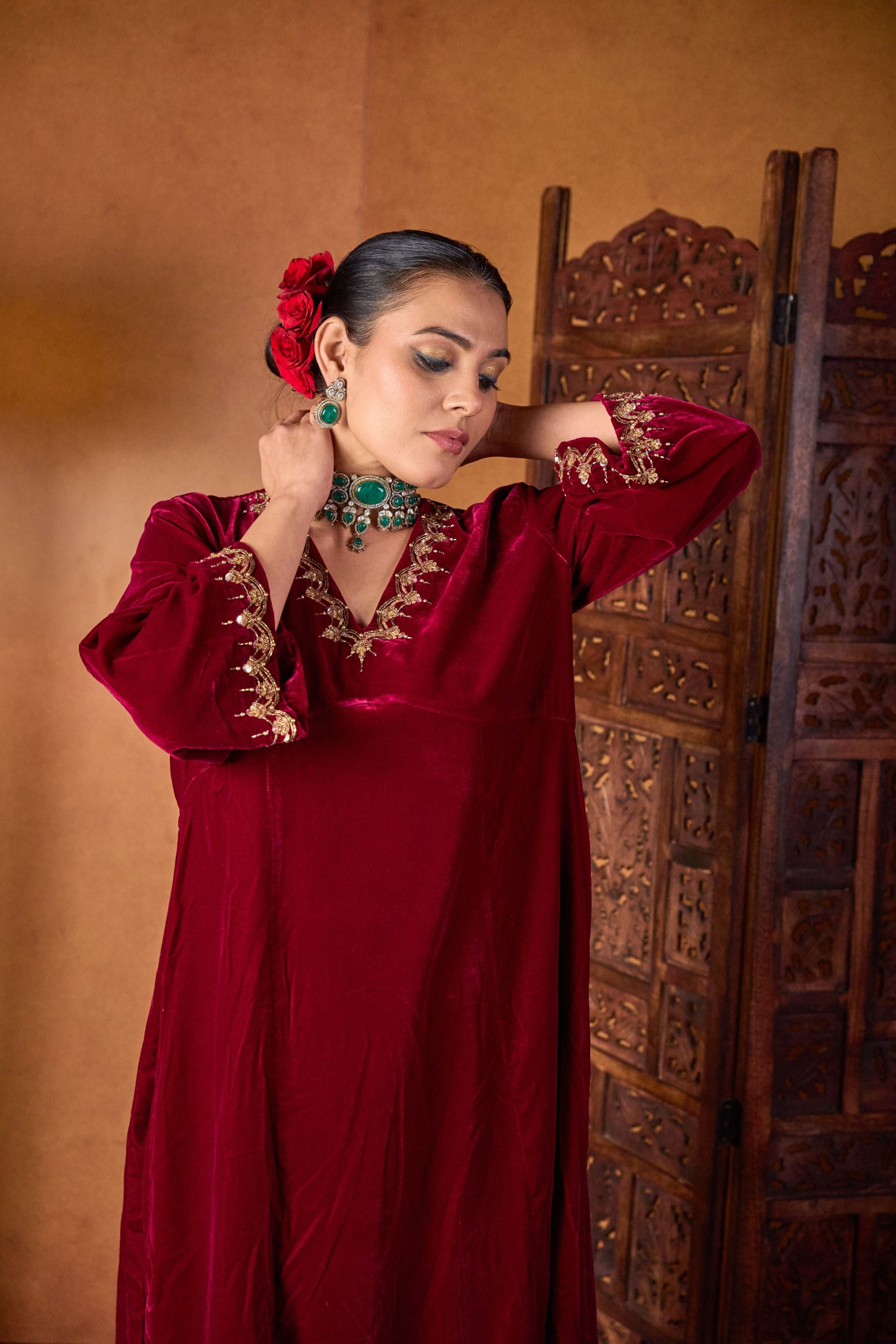 Velvet Luxe Kurta Set