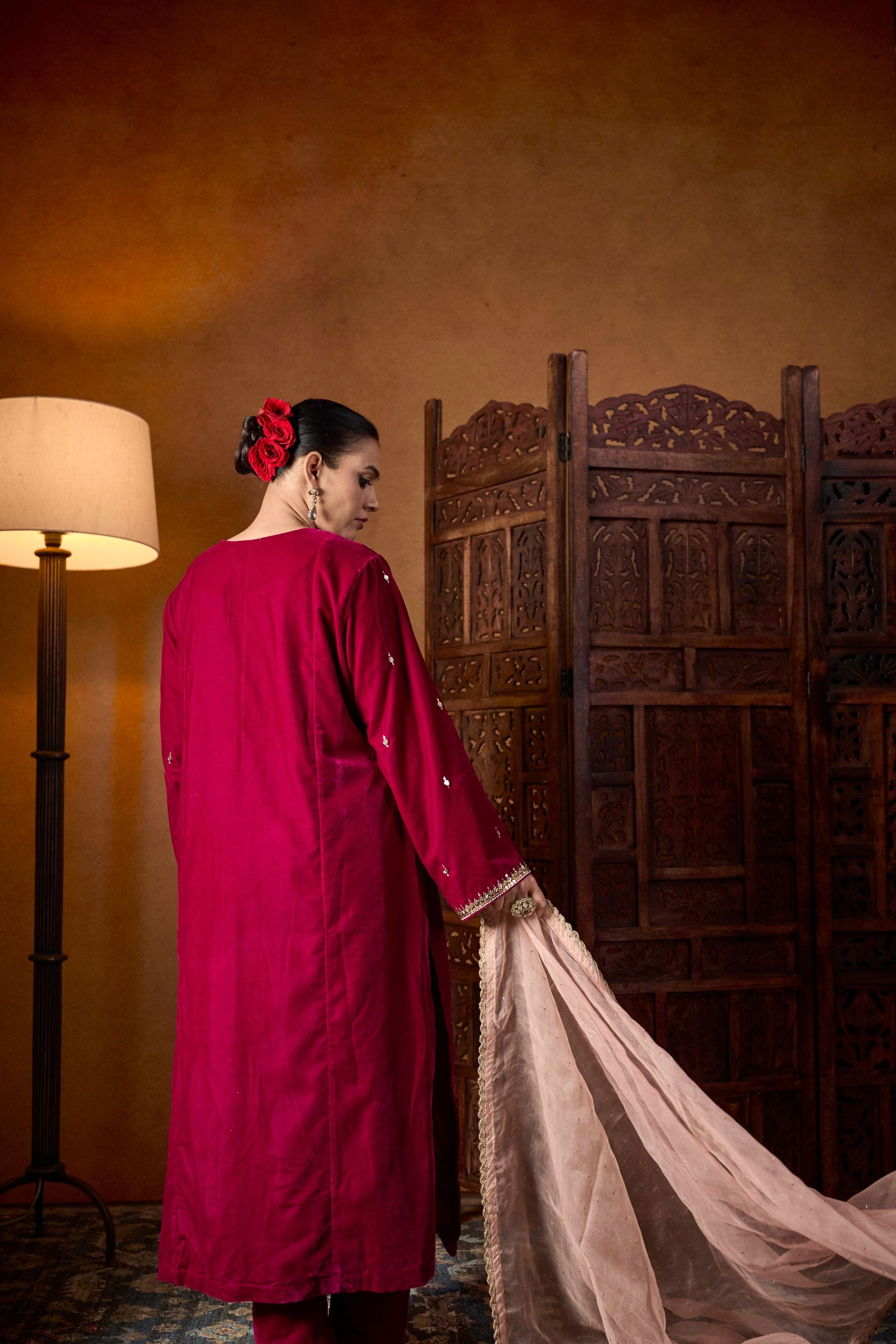 Velvet Luxe Kurta Set