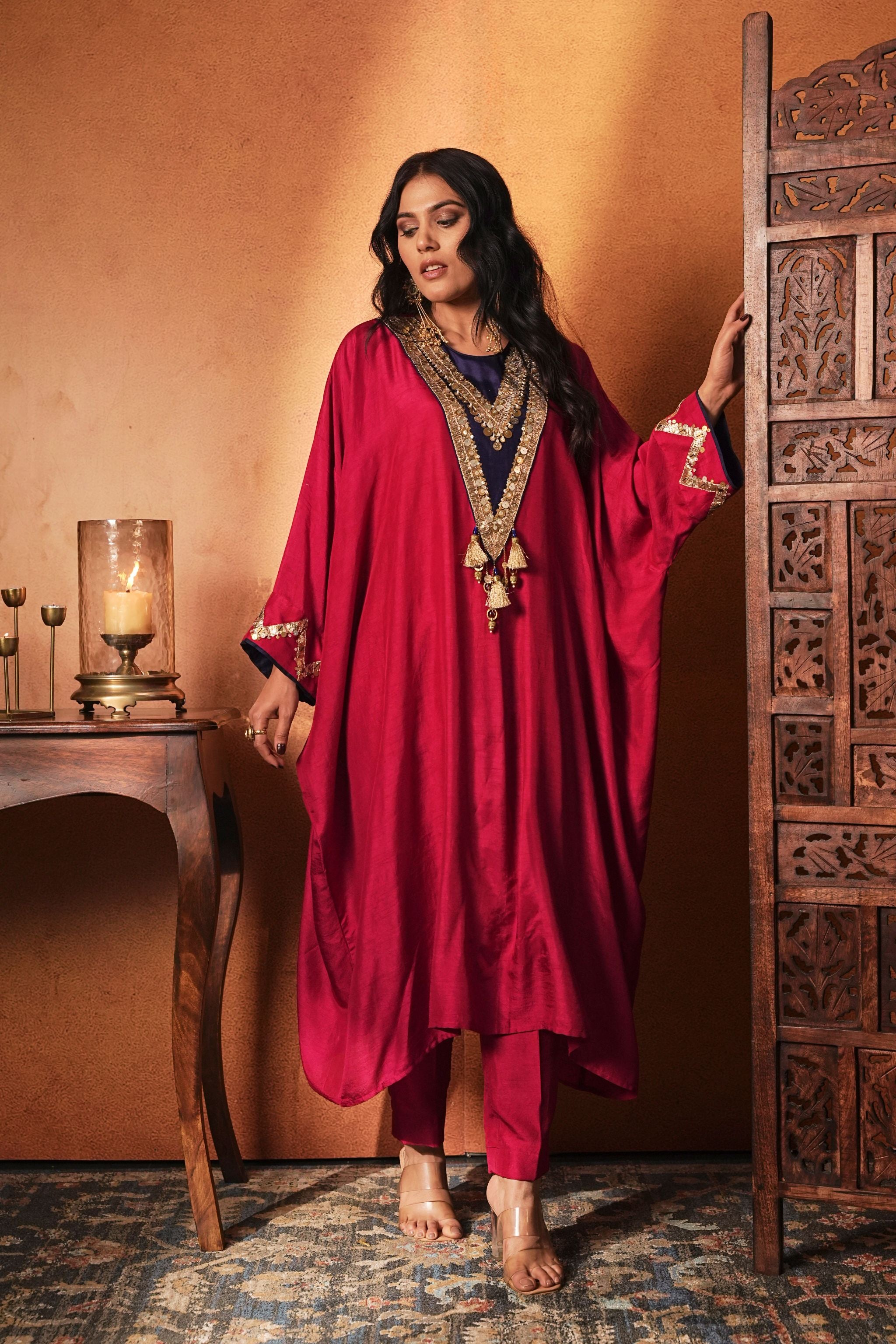 Cherry Red Kurta Set