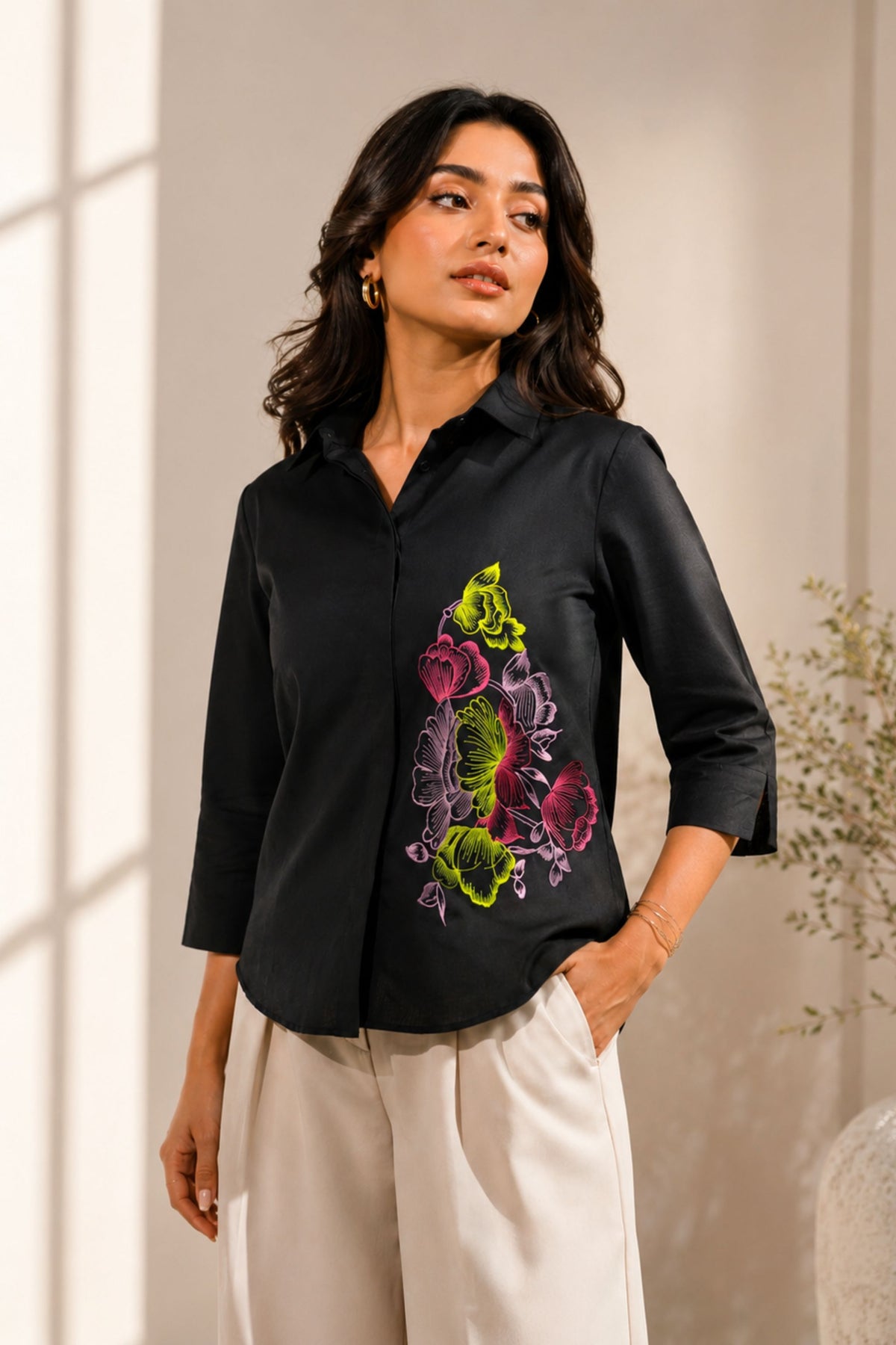 Flora Embroidered Shirt