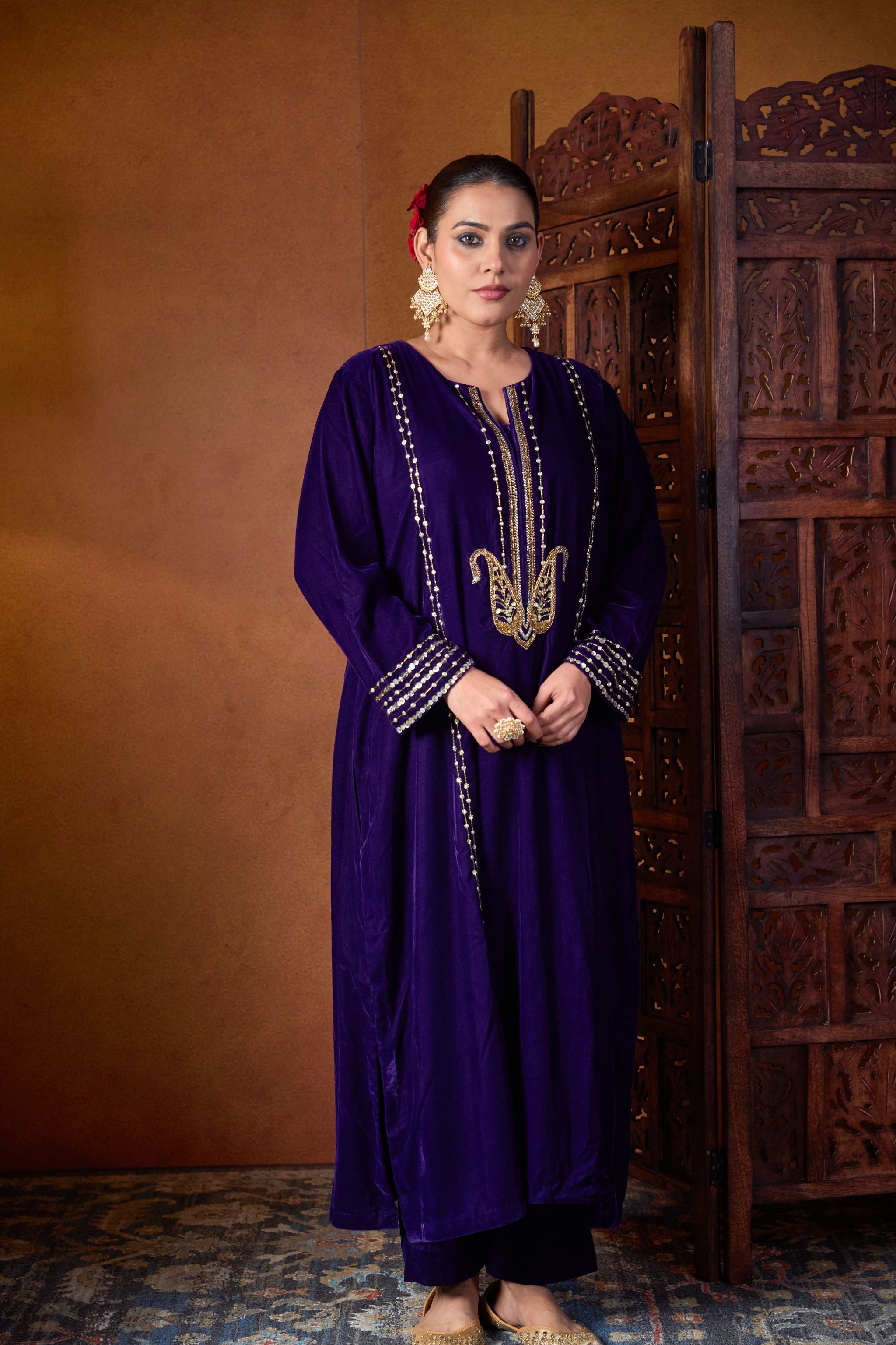 Amethyst Embroidered Kurta Set