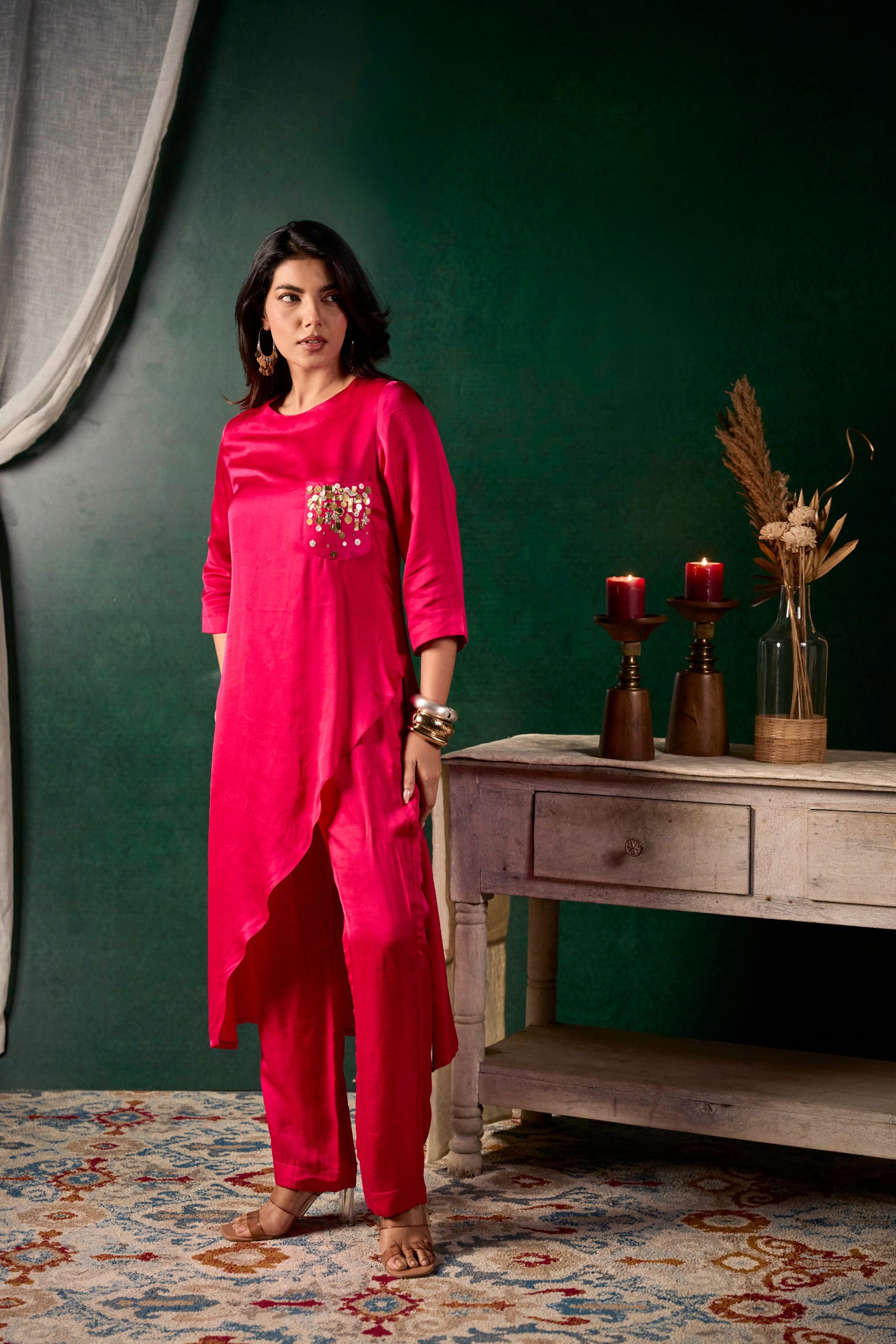 A-symmetrical kurta set