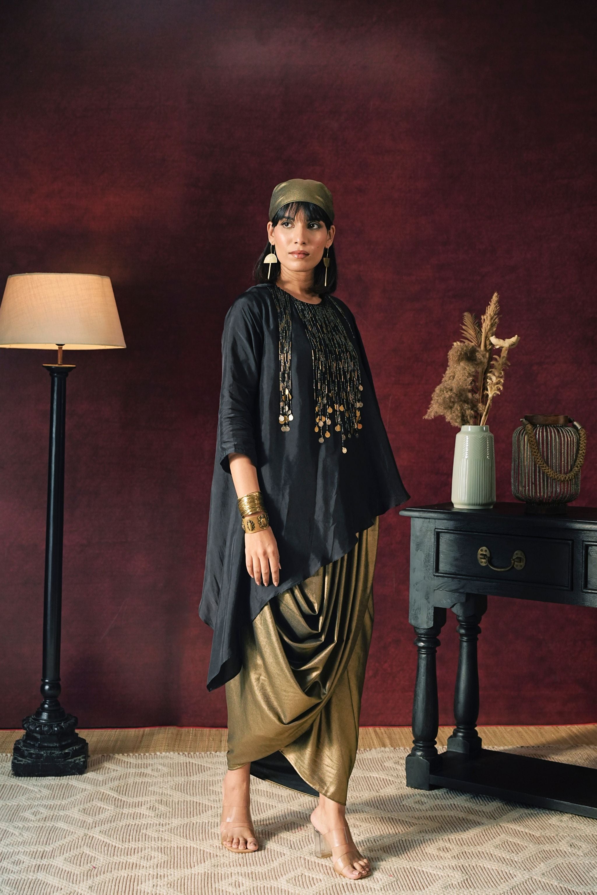 Fusion Draped Dhoti Ensemble