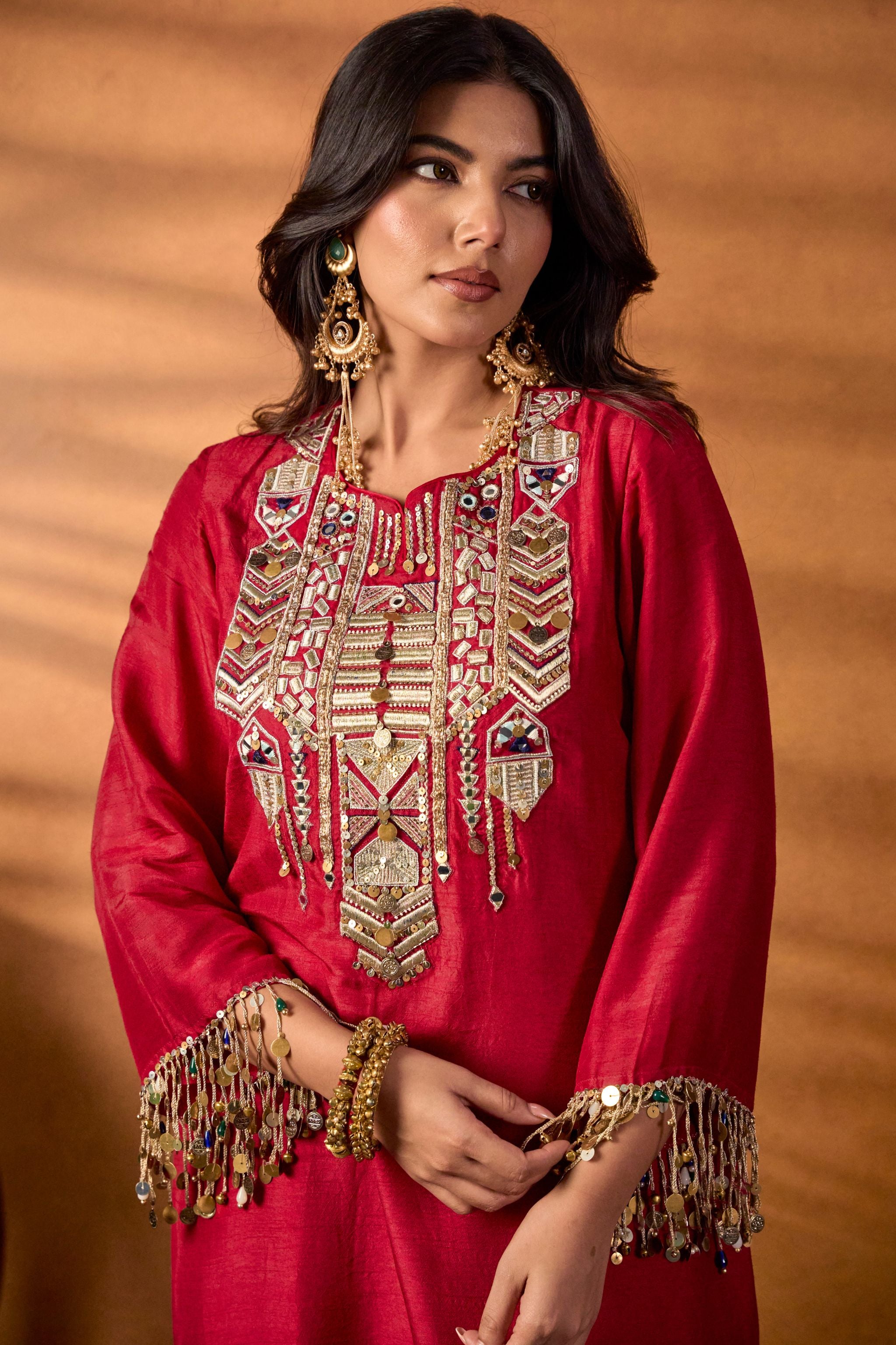 Red Kaftan Dress