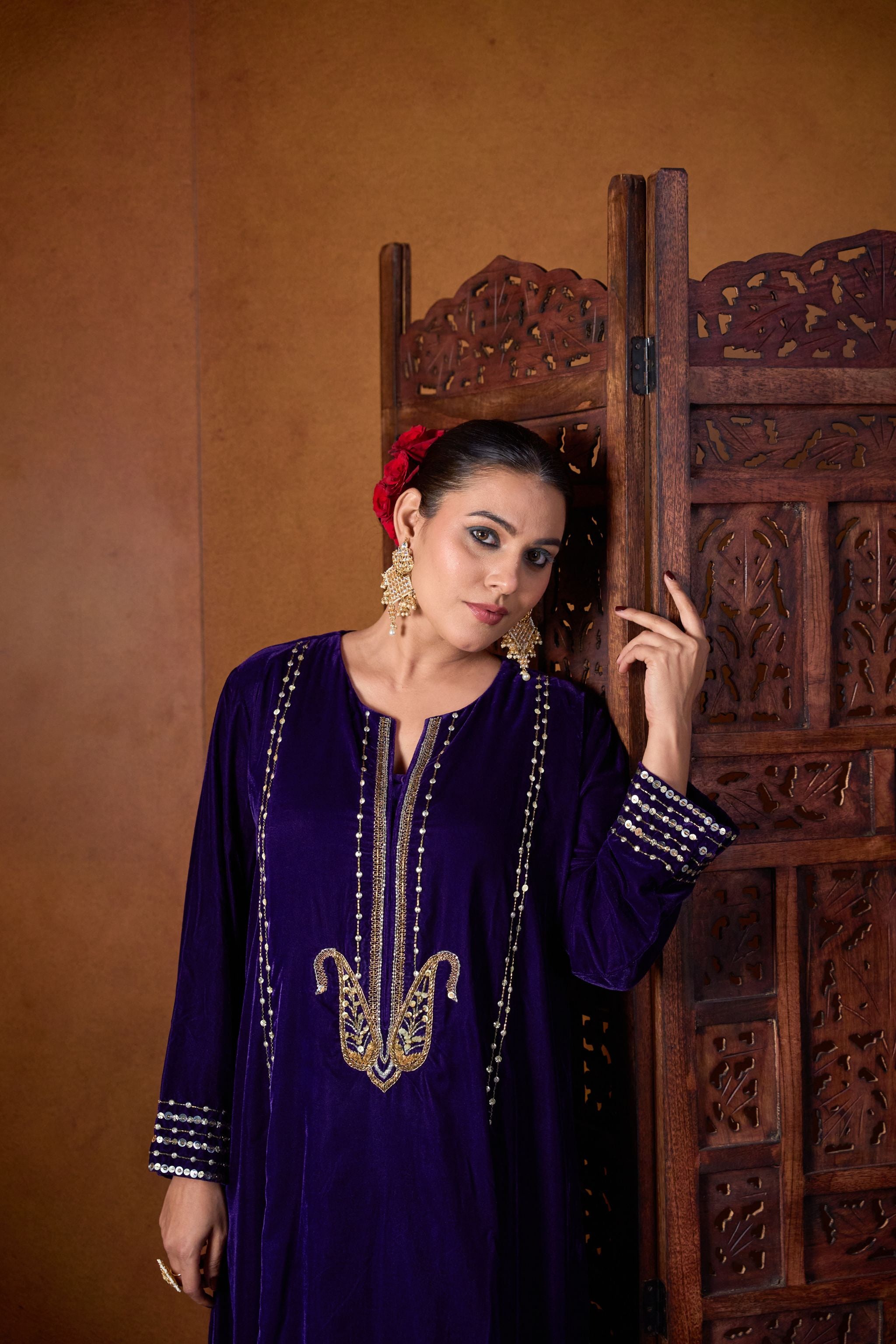 Amethyst Embroidered Kurta Set
