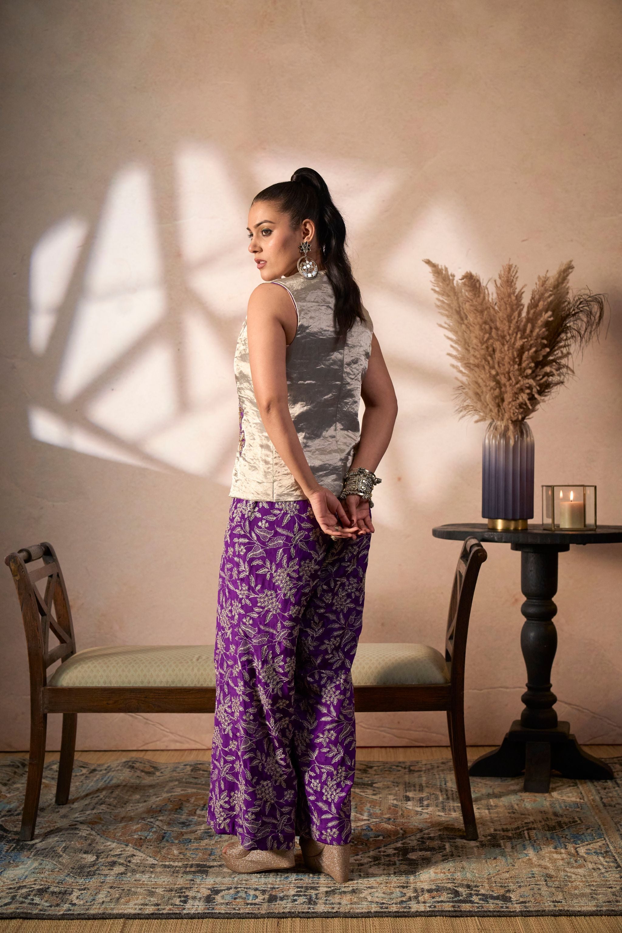 Embroidered Waist Coat Set