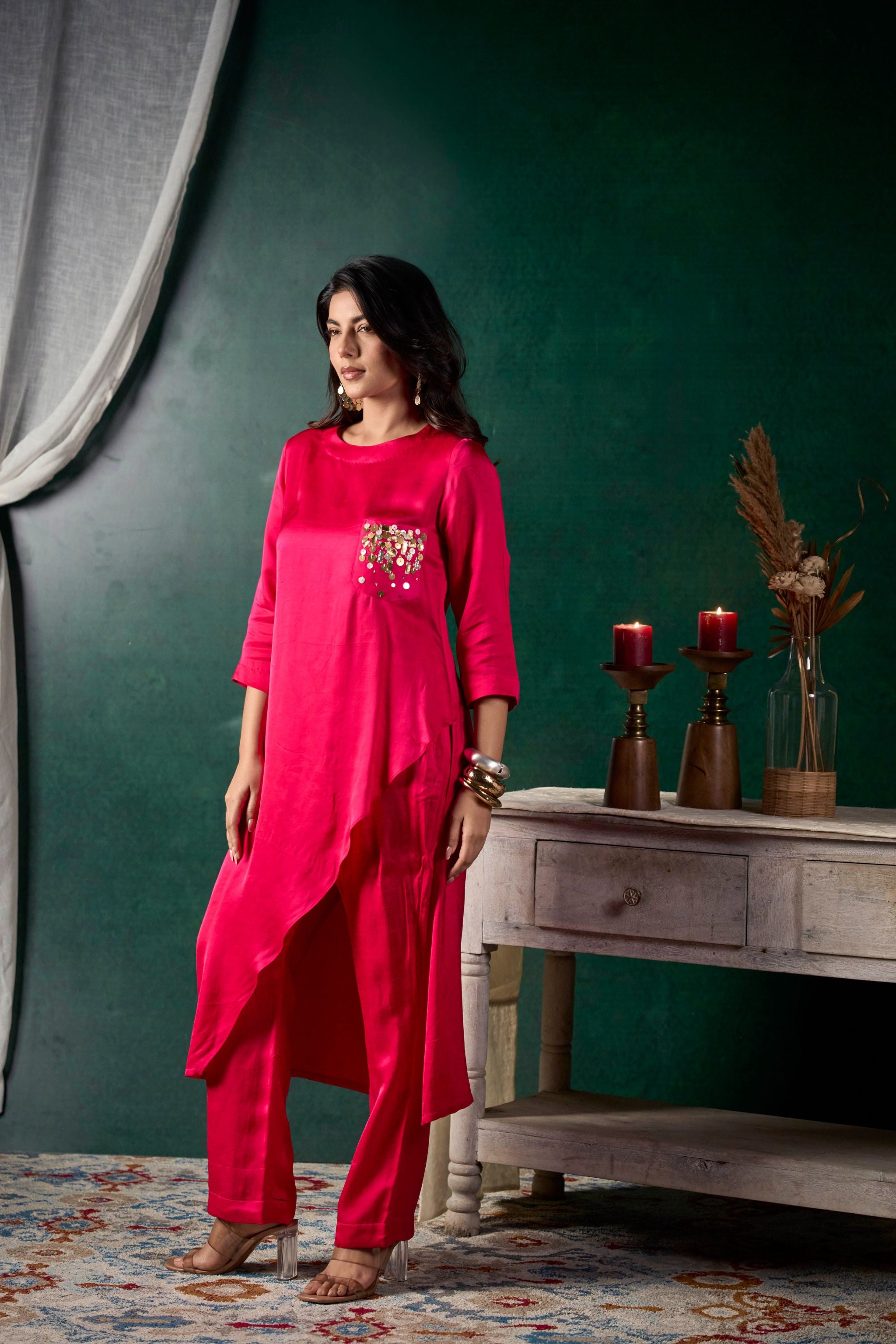 A-symmetrical kurta set