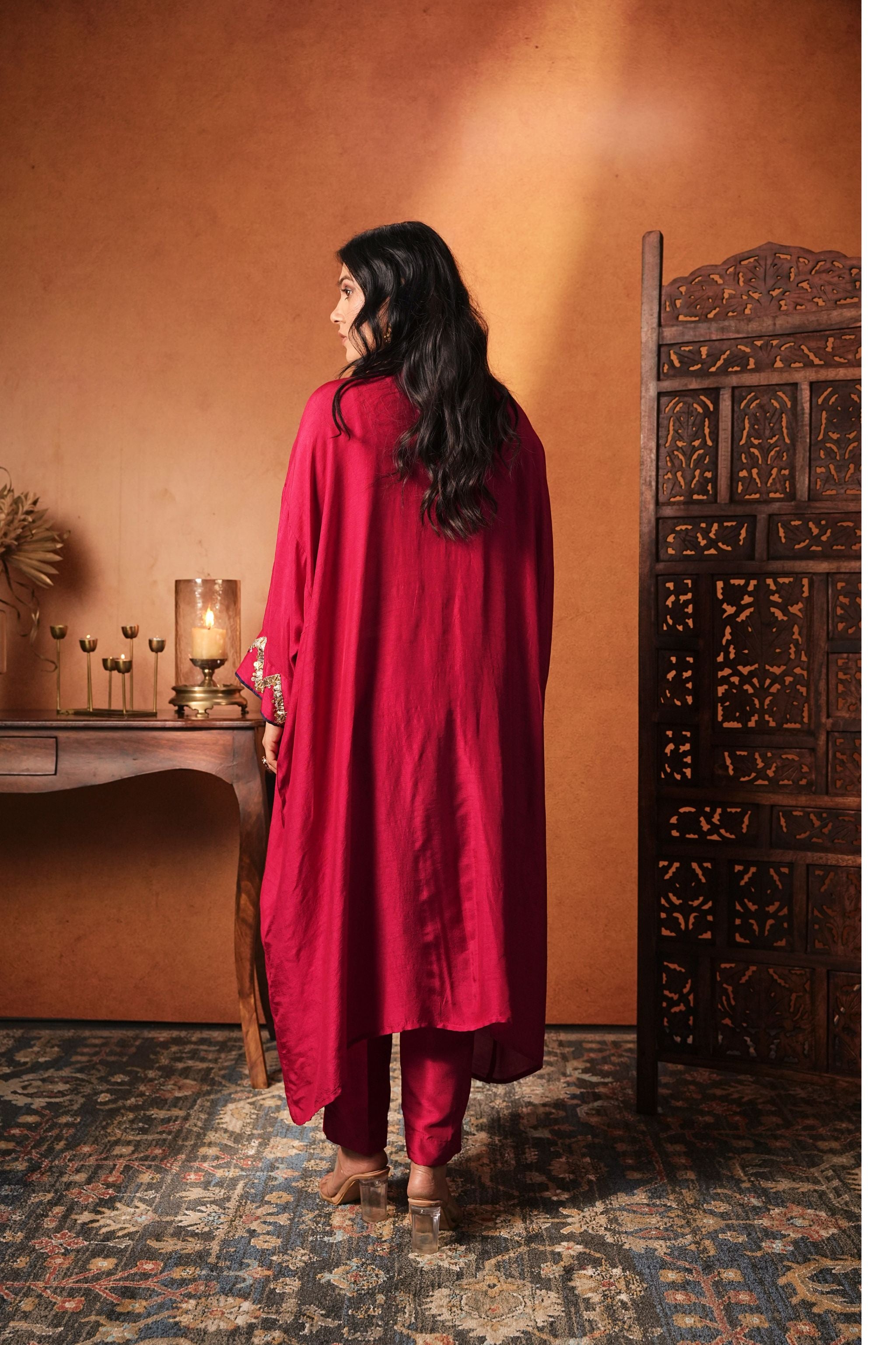 Cherry Red Kurta Set