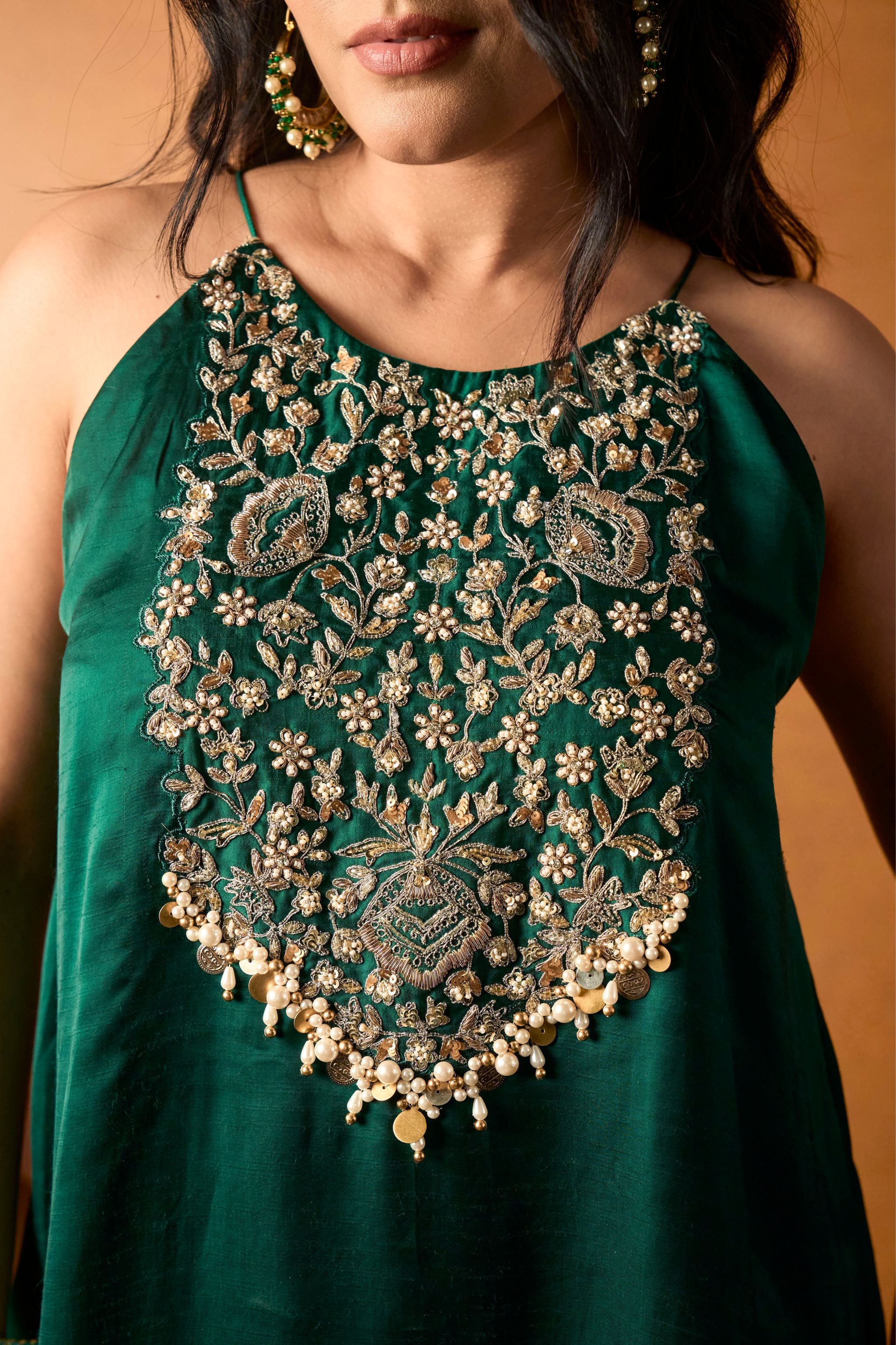 Embroidered Emerald Ensemble