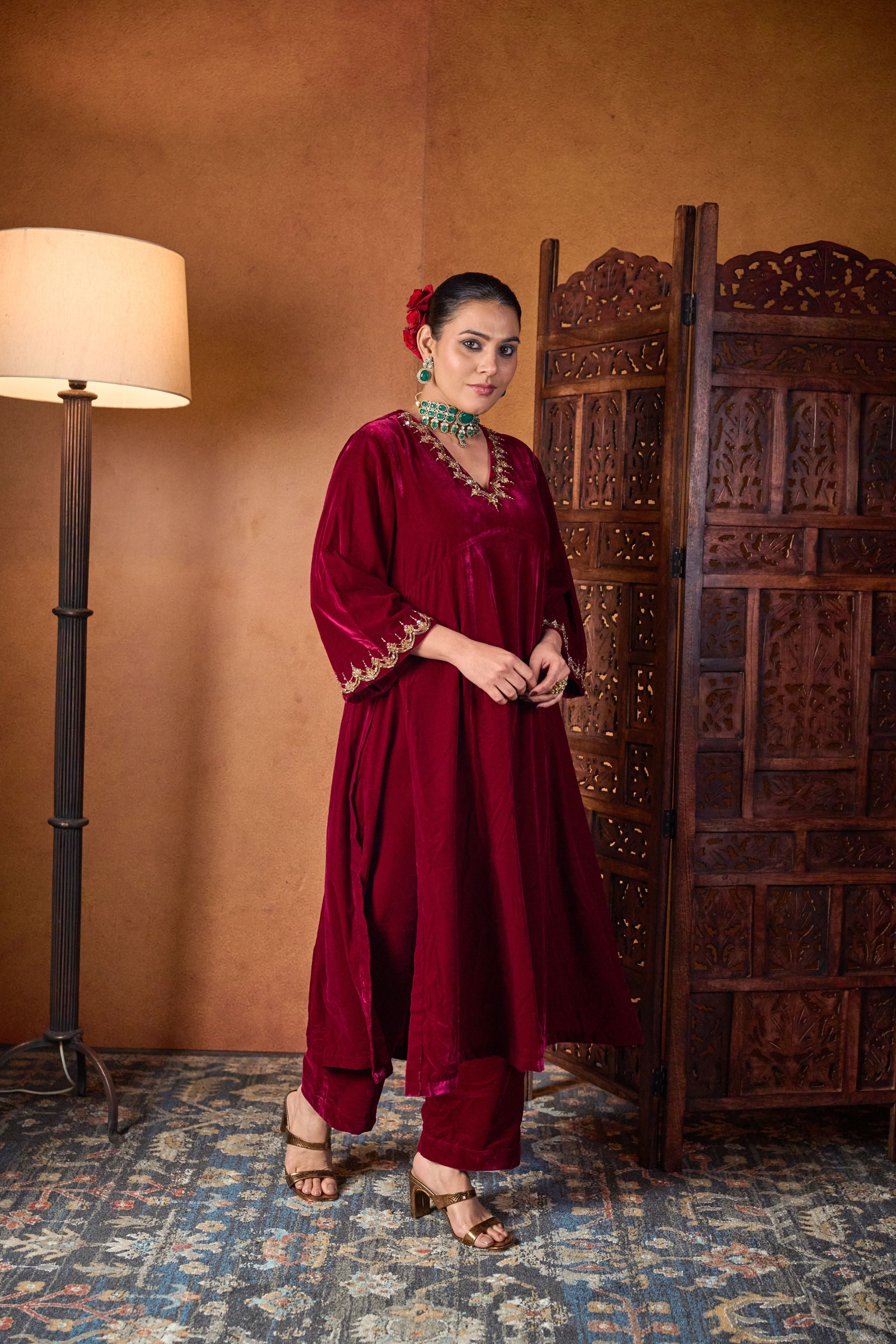 Velvet Luxe Kurta Set