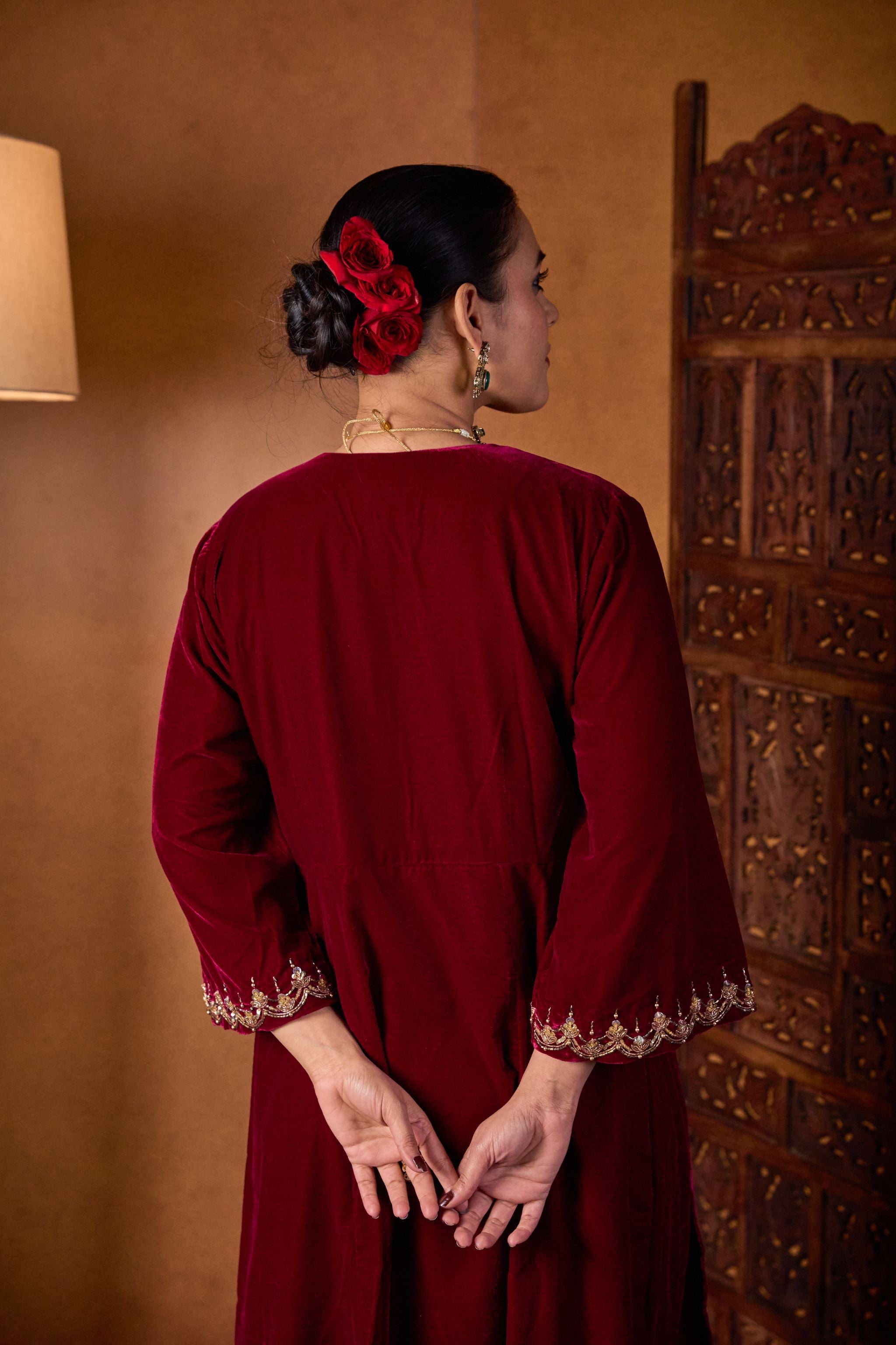 Velvet Luxe Kurta Set