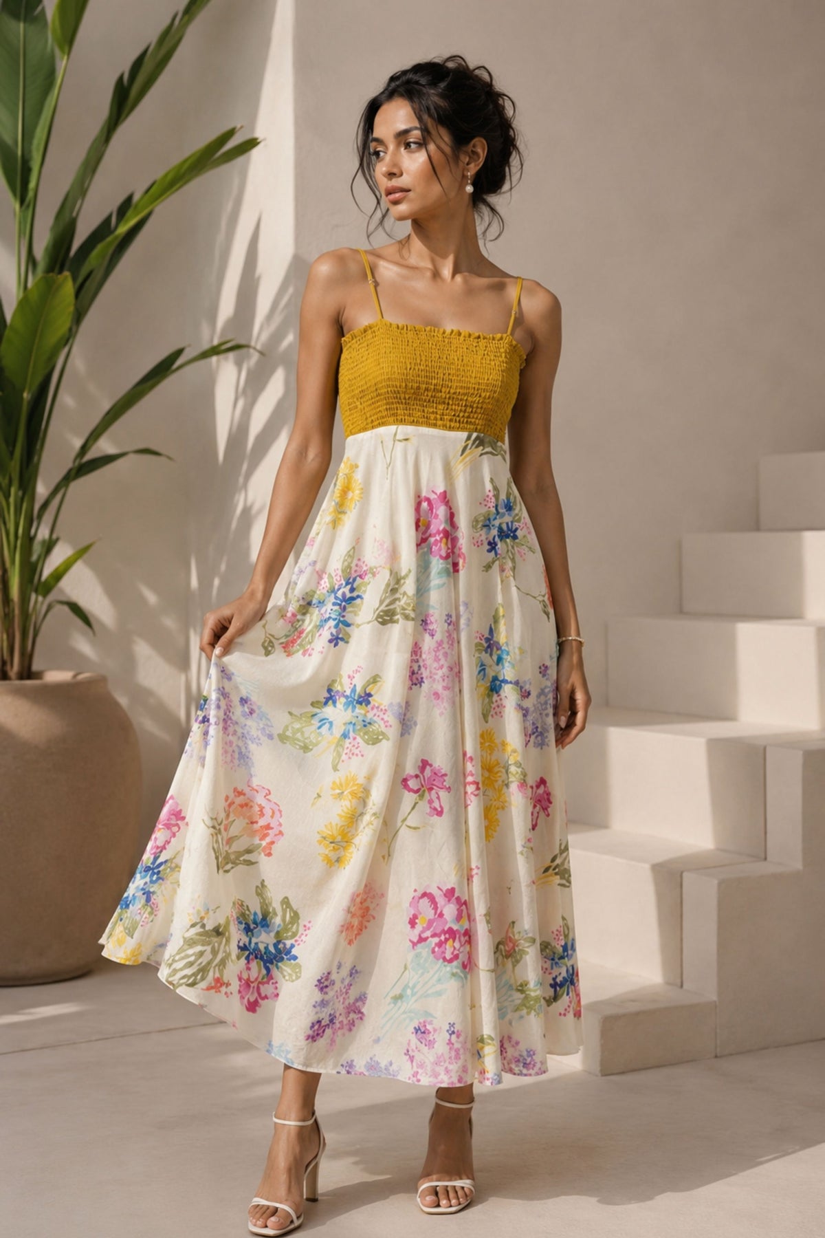 Marigold Fields Printed Sundress